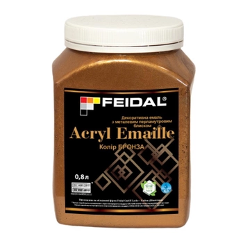 Декоративная эмаль 0,8л FEIDAL Acryl Emaille (цвет бронза)
