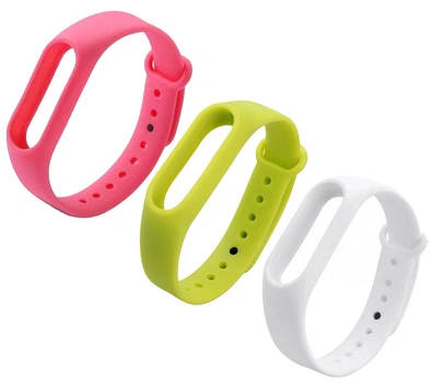 Комплект ремінців MRK для браслета Xiaomi Mi Band 2 MRK Flex (три ремінці: Рожевий Лимонний Білий) (mrk7649)