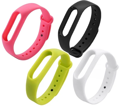 Набір ремінців MRK для браслета Xiaomi Mi Band 2 MRK Flax (4 ремінці: Чорний Лимонний Білий Рожевий) (mrk7379)