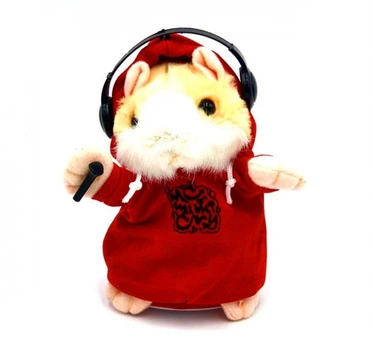 Интерактивная игрушка TOPA говорящий Хомяк Диджей МС Красный
