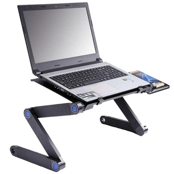 Столик для ноутбука Laptop Table T8 - складаний столик трансформер, підставка для ноутбука з охолодженням