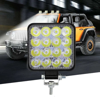 Фара-LED Квадрат 18W 80*80*20мм (1.1W*16) 10-30V Ближнє/Flood (MINI 48W)