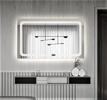 Зеркало DUSEL LED DE-M3001 80смх65см сенсорное включение+подогрев+часы-темп