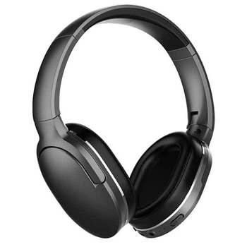 Бездротові Bluetooth навушники з мікрофоном BASEUS Encok D02 Pro Wireless headphone (BT5.0, AUX). Black
