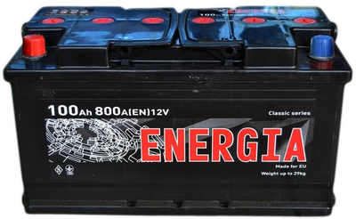 Автомобильный аккумулятор Energia 100 Ah (+/-) Euro (800EN) (22393)