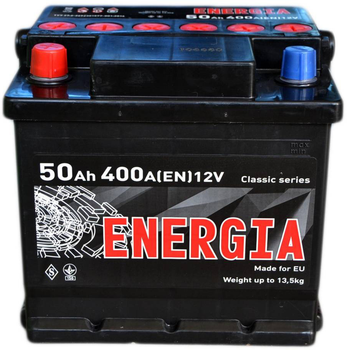 Автомобильный аккумулятор Energia 50 Ah (+/-) Euro (400EN) (22384)