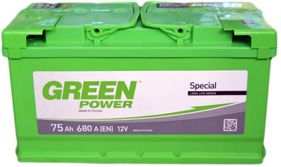Автомобільний акумулятор Green Power 75 Ah (-/+) Euro (680EN) (22362)
