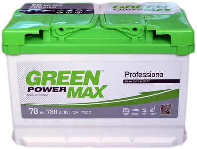 Автомобильный аккумулятор Green Power MAX 78 Ah (+/-) Euro (780EN) (26093)