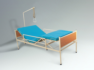 Ліжко функціональна чотирьохсекційна Profmetall з дерев'яною спинкою в повній комплектації (АК 020)