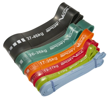 Эспандер-петля (резина для фитнеса и спорта) SportVida Power Band 6 шт 0-46 кг SV-HK0190-3