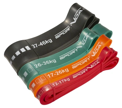 Эспандер-петля (резина для фитнеса и спорта) SportVida Power Band 4 шт 12-46 кг SV-HK0190-4