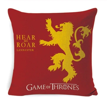 Декоративная подушка Generic Games Of Thrones - Игры Престолов - герб Ланнистеров "Hear Me Roar", 45х45 см Принт 508