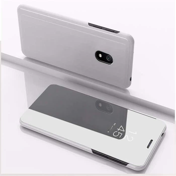 Чехол Mirror для Xiaomi Redmi 8A книжка зеркальная Clear View Silver