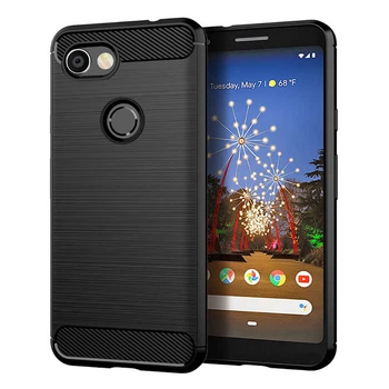 Чохол Lenuo Carbon Fiber для Google Pixel 3a Black
