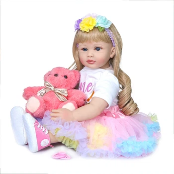 Силіконова Колекційна Лялька Реборн Reborn Дівчинка ( Вінілова Лялька Lisa Doll2) NPK Висота 60 см