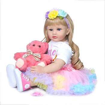 Силіконова Колекційна Кукла Реборн Reborn Дівчинка ( Вінілова Кукла Doll2) NPK 60 см