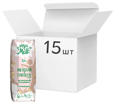Упаковка напитка Vega Milk мультизлакового с какао ультрапастеризованного 250 мл х 15 шт (4820192262187)