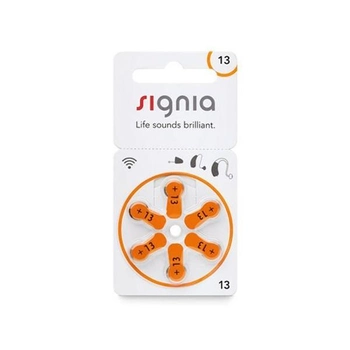 Батарейки Signia 13 для слухового аппарата 6 шт