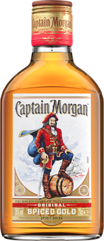 Алкогольний напій на основі Карибського рому Captain Morgan Spiced Gold 0.2 л 35% (5000281025346)
