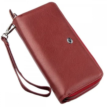 Женский бордовый кошелёк из натуральной кожи ST Leather 18868 Бордовый