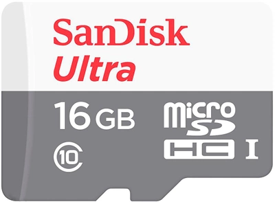 SanDisk Ultra microSDHC UHS-I 16GB Class 10 + SD-adapter (SDSQUNS-016G-GN3MA)