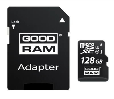 Карта памяти Goodram microSDXC 128GB UHS-I U1 + SD-адаптер (M1AA