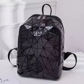 Женский рюкзак – Бао Бао блестящая Амина, Bao Bao Issey Miyake Черный (3053-5)