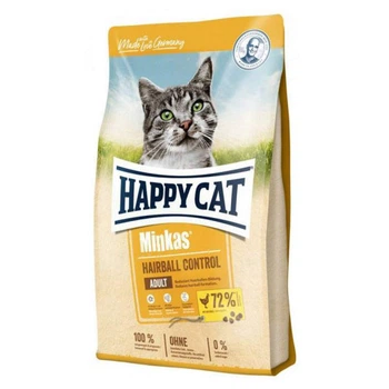 Сухий корм Happy Cat Minkas Hairball Control для зменшення виведення грудочок вовни для дорослих кішок, зі смаком птиці, 1,5 кг