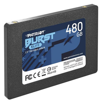 Накопичувач SSD Patriot Burst Elite 480GB 2.5" SATA III (6Gb/s) 3D TLC NAND (PBE480GS25SSDR)