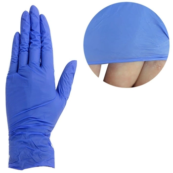 Перчатки нитриловые без талька голубой размер L 100 шт (30018488024) (0090907)