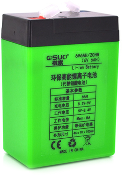 Аккумуляторная батарея QiSuo литиевая 6V 6A с элементами Li-ion 18650 (QS-606)