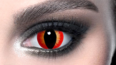 Контактні кольорові лінзи ока кішки ELITE Lens "Cat Red" 14.5 мм 2 шт. (N0243)