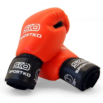 Боксерские перчатки SPORTKO ПД-1 12 унций красные