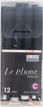 Zestaw markerów alkoholowych Marvy Le Plume Brush Odcienie cieliste 12 szt. (752481303650)