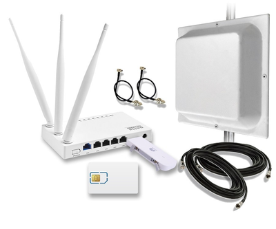 Готовый 4G Wi-Fi комплект "Home 4G Kit MIMO", интернет под ключ для сельской местности, дачи