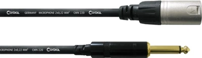 Микрофонный кабель Cordial Rean XLR male / plug 6.3 мм Mono 7.5 м Black (CCM 7,5 MP)