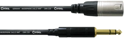 Инструментальный кабель Cordial Rean XLR male / plug 6.3 мм Stereo 0.3 м Black (CFM 0,3 MV)
