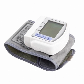 Сучасний Тонометр цифровий автоматичний на зап'ясті Blood Pressure Monitor CK-102S Апарат для вимірювання тиску і пульсу