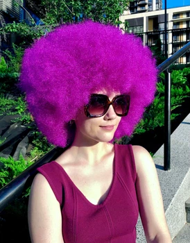 Парик афро № 10 тон purple каре фиолетовый улучшенный канекалон