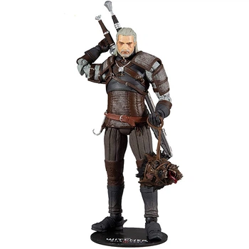 Фигурка Геральт из Ривии с головой волка и двумя мечами Ведьмак - The Witcher (13462)