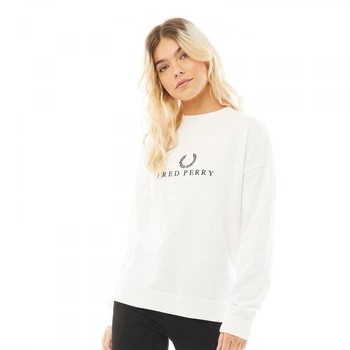 Толстовка Fred Perry Embroidered Sweatshirt White White, S (44) (11361142)