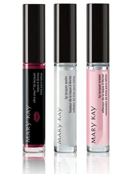 Набір Лак для губ Mary Kay Ultra Stay Lip Lacquer Kit, 3 в 1, суперстійка помада, Burgundy, Слива
