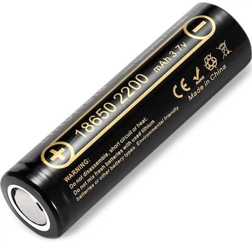 Аккумулятор LiitoKala 18650 Li-Ion Lii-22A, 2200 мАч (2100-2300 мАч) 3.7V (2.75-4.2V) 1 шт Black (Lii-22A)