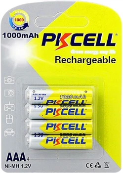 Аккумулятор PkCell 1.2V AAA 1000 мАч NiMH Rechargeable Battery 4 шт (PC/AAA1000-4BR)
