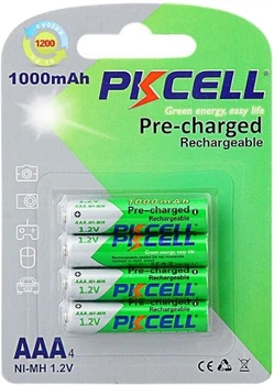 Аккумулятор PkCell 1.2V AAA 1000 мАч NiMH Already Charged 4 шт (PC/AAA1000-4BA)