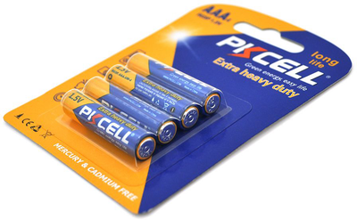 Батарейка солевая PkCell 1.5V AAA/R03-4B 4 шт (PC/R03-4B)
