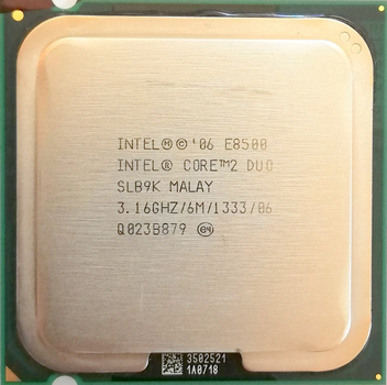 Процесор Intel Core 2 Duo E8500 E0 SLB9K 3.16 GHz 6 MB Cache 1333 MHz FSB Socket 775 Б/У