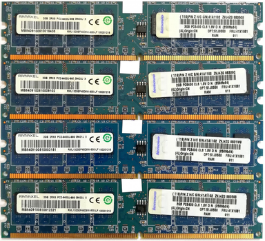 Комплект оперативной памяти Ramaxel DDR2 8Gb (4*2Gb) 800MHz PC2 6400U CL6 (RML1320EF48D8W-800-LF) Б/У