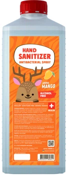 Дезінфікувальний антисептичний засіб HEALER Hand Sanitizer Antibacterial Kid Манго 1000 мл (4820222180641)
