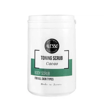 Скраб для тіла ALESSO Toning Scrub Cacao тонізуючий з какао 1кг (3273629128730)